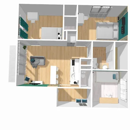 Appartement Ganusha Cosy 3 Parking Gratuit Balcon Grenoble